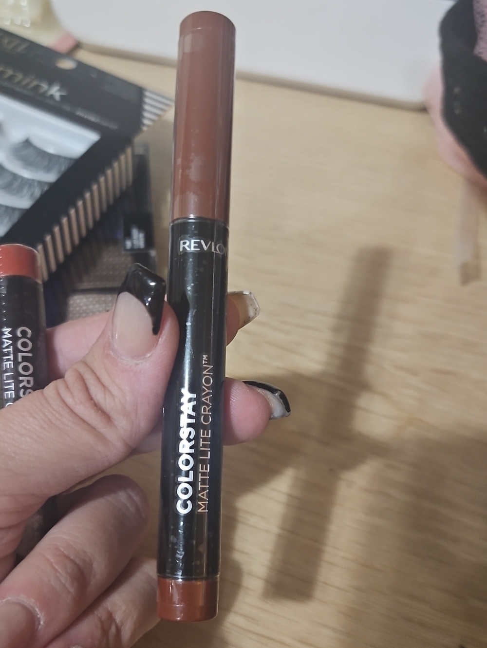 Revlon ColorStay Matte Lite Crayon Lipstick β Warm Brown Souffle All Day